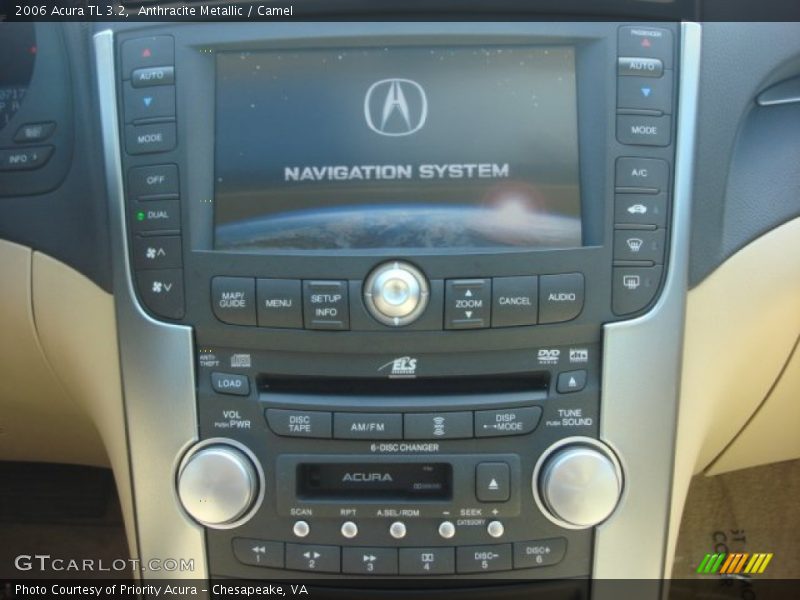 Anthracite Metallic / Camel 2006 Acura TL 3.2