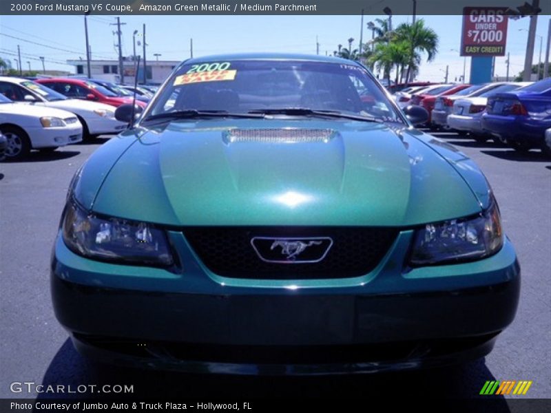 Amazon Green Metallic / Medium Parchment 2000 Ford Mustang V6 Coupe