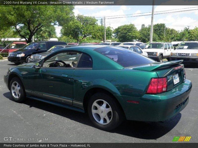 Amazon Green Metallic / Medium Parchment 2000 Ford Mustang V6 Coupe