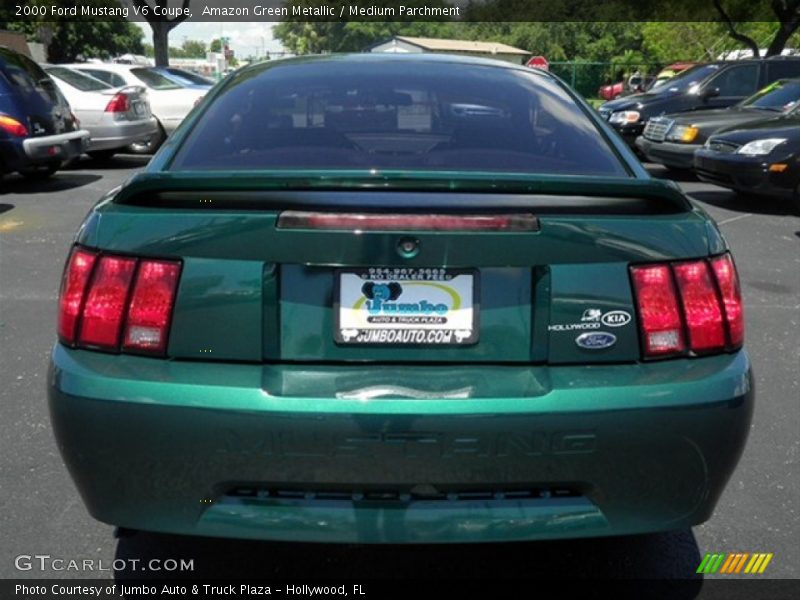 Amazon Green Metallic / Medium Parchment 2000 Ford Mustang V6 Coupe