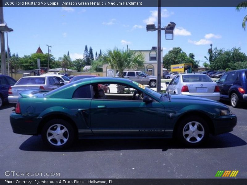 Amazon Green Metallic / Medium Parchment 2000 Ford Mustang V6 Coupe