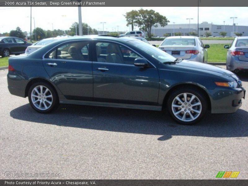 Deep Green Pearl / Parchment 2006 Acura TSX Sedan
