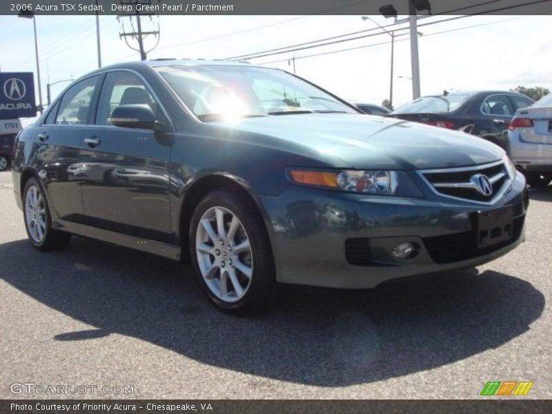 Deep Green Pearl / Parchment 2006 Acura TSX Sedan
