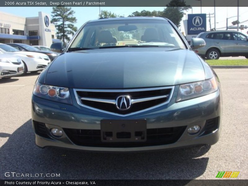 Deep Green Pearl / Parchment 2006 Acura TSX Sedan