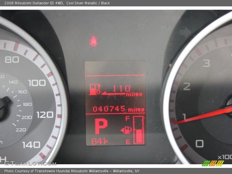 Cool Silver Metallic / Black 2008 Mitsubishi Outlander ES 4WD