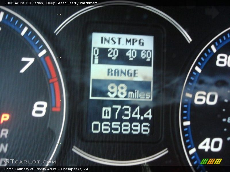 Deep Green Pearl / Parchment 2006 Acura TSX Sedan