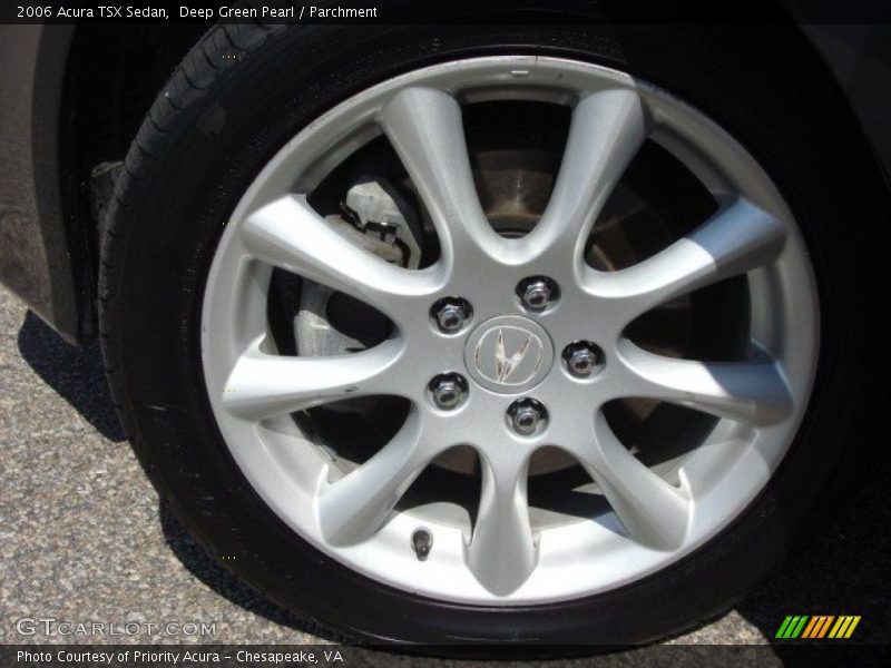 Deep Green Pearl / Parchment 2006 Acura TSX Sedan