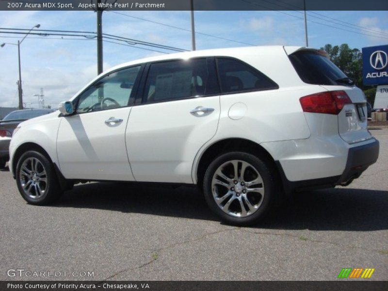 Aspen White Pearl / Parchment 2007 Acura MDX Sport