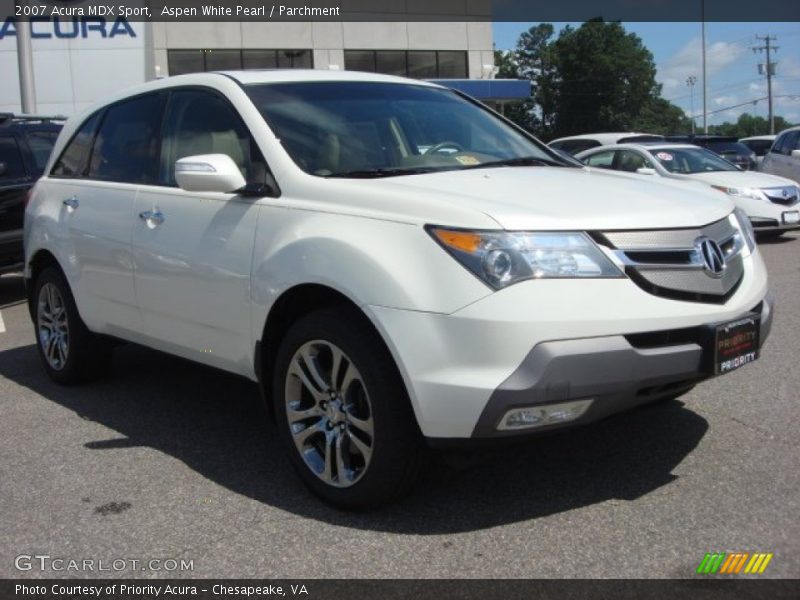 Aspen White Pearl / Parchment 2007 Acura MDX Sport