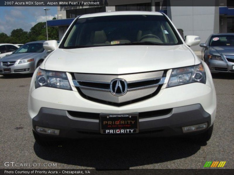 Aspen White Pearl / Parchment 2007 Acura MDX Sport