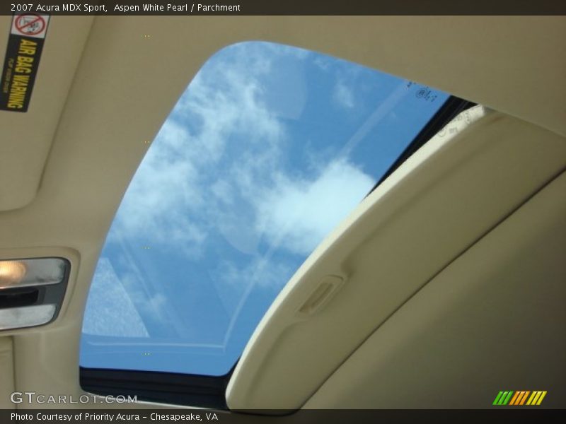Aspen White Pearl / Parchment 2007 Acura MDX Sport