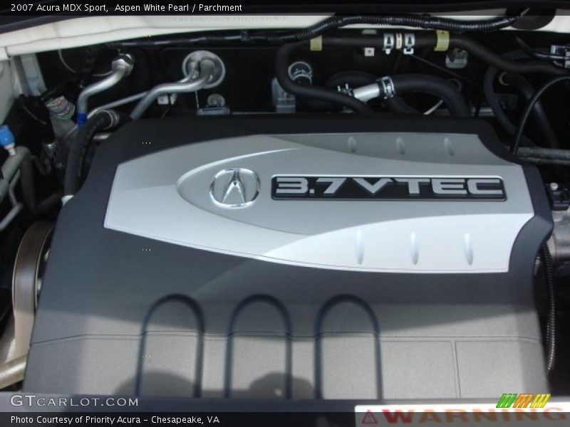 Aspen White Pearl / Parchment 2007 Acura MDX Sport