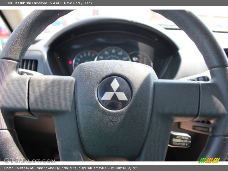 Rave Red / Black 2008 Mitsubishi Endeavor LS AWD