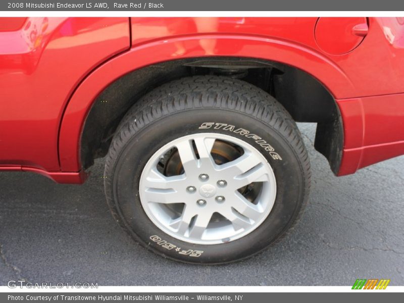 Rave Red / Black 2008 Mitsubishi Endeavor LS AWD