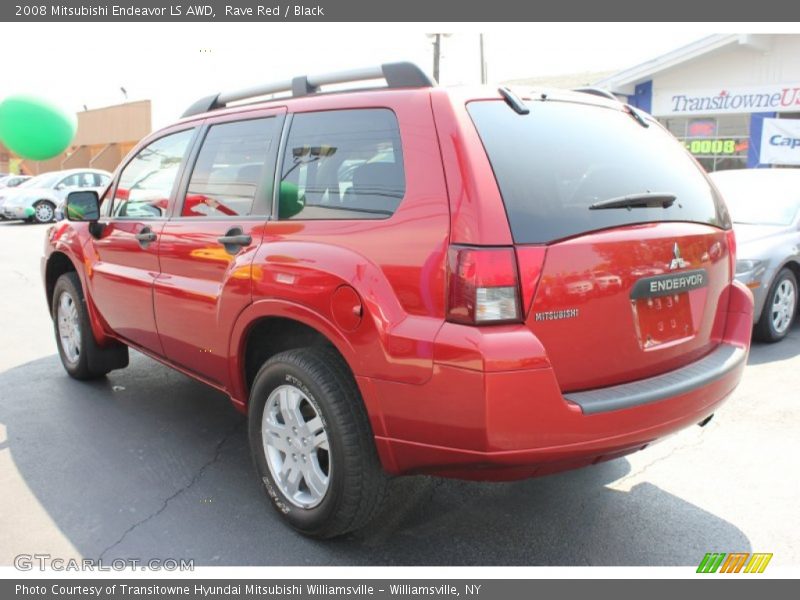 Rave Red / Black 2008 Mitsubishi Endeavor LS AWD