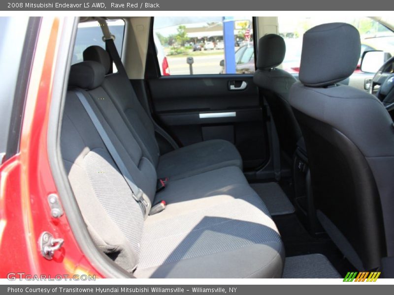 Rave Red / Black 2008 Mitsubishi Endeavor LS AWD