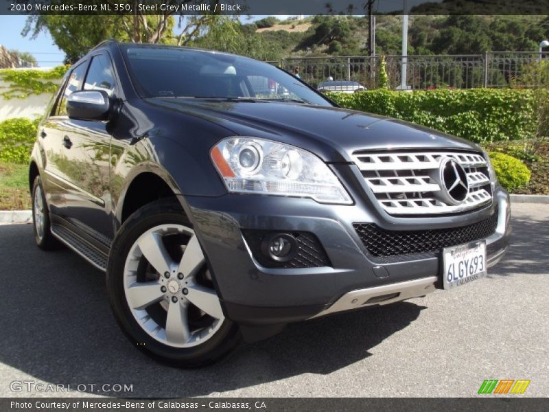 Steel Grey Metallic / Black 2010 Mercedes-Benz ML 350