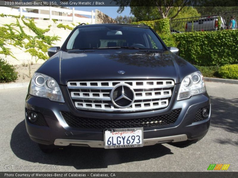 Steel Grey Metallic / Black 2010 Mercedes-Benz ML 350