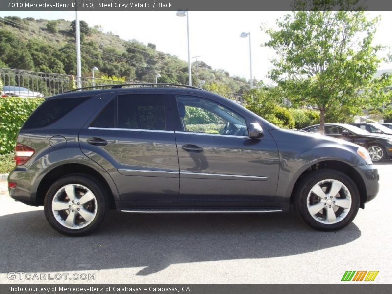 Steel Grey Metallic / Black 2010 Mercedes-Benz ML 350