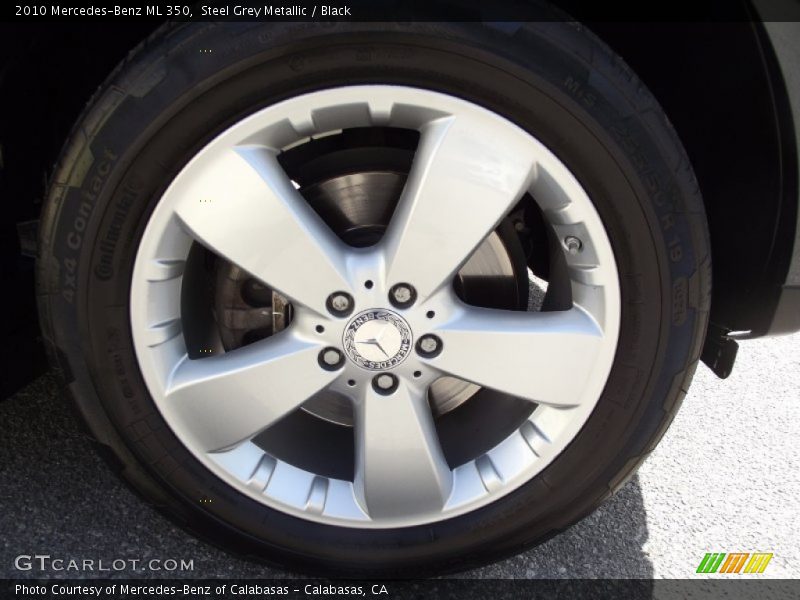 Steel Grey Metallic / Black 2010 Mercedes-Benz ML 350