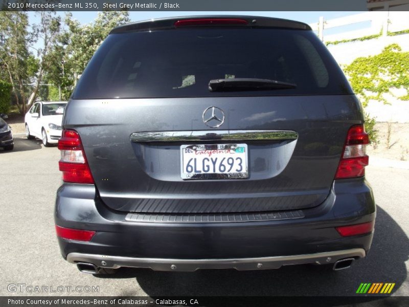 Steel Grey Metallic / Black 2010 Mercedes-Benz ML 350