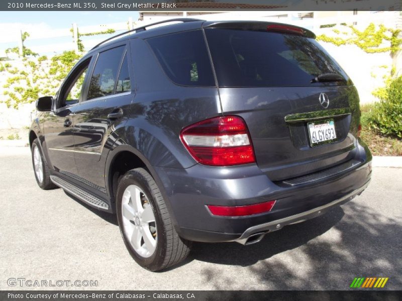Steel Grey Metallic / Black 2010 Mercedes-Benz ML 350