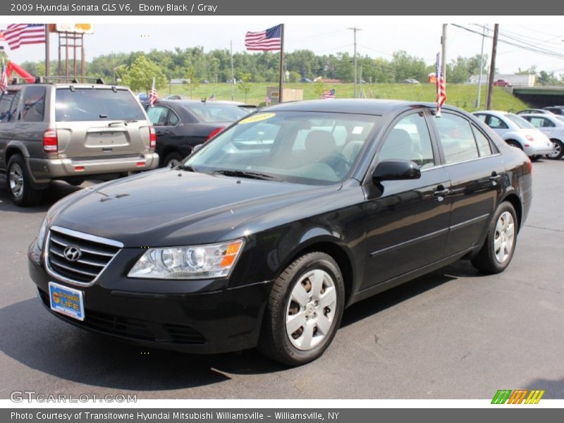 Ebony Black / Gray 2009 Hyundai Sonata GLS V6