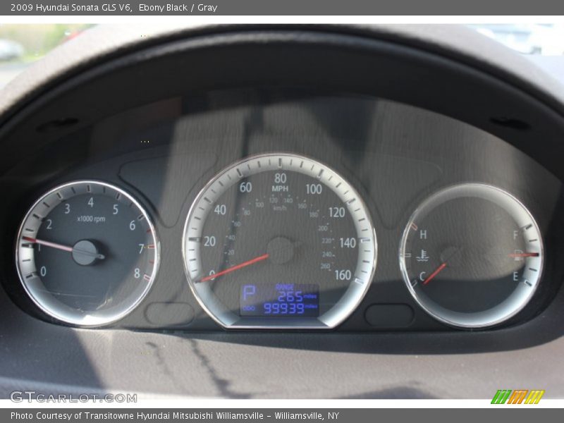 Ebony Black / Gray 2009 Hyundai Sonata GLS V6