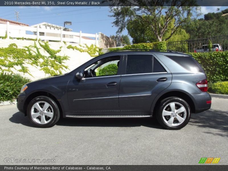 Steel Grey Metallic / Black 2010 Mercedes-Benz ML 350