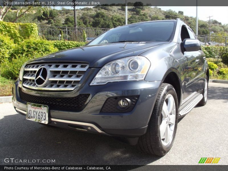 Steel Grey Metallic / Black 2010 Mercedes-Benz ML 350