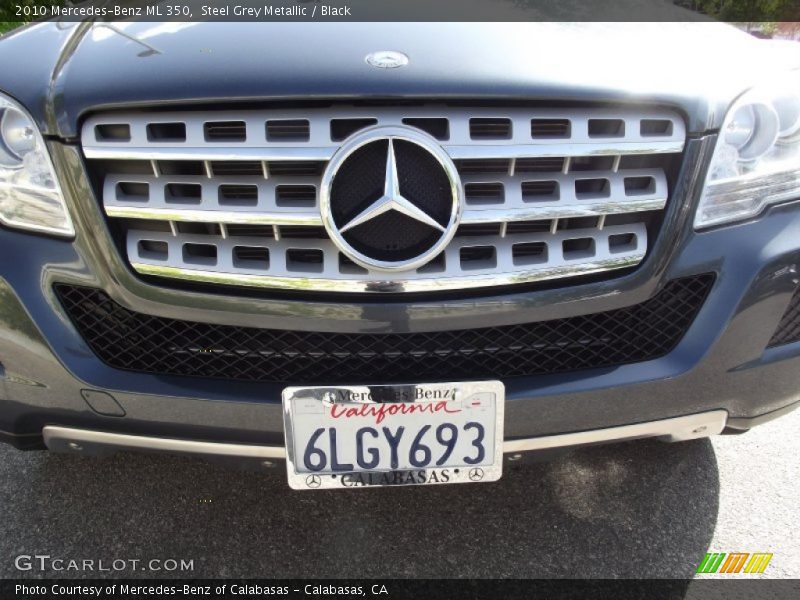 Steel Grey Metallic / Black 2010 Mercedes-Benz ML 350
