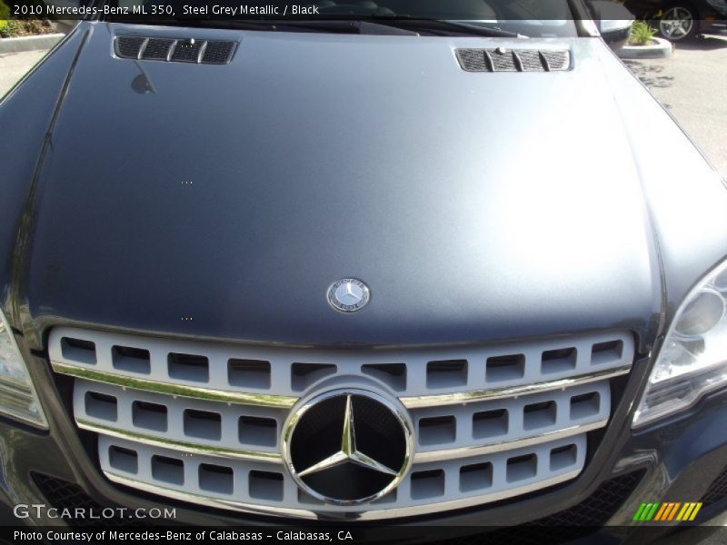 Steel Grey Metallic / Black 2010 Mercedes-Benz ML 350
