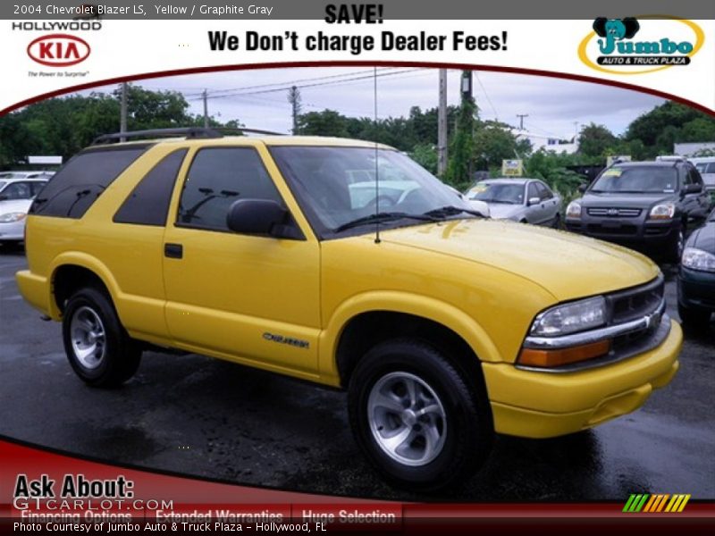 Yellow / Graphite Gray 2004 Chevrolet Blazer LS