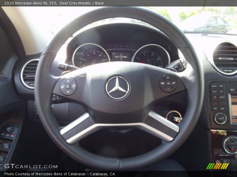 Steel Grey Metallic / Black 2010 Mercedes-Benz ML 350