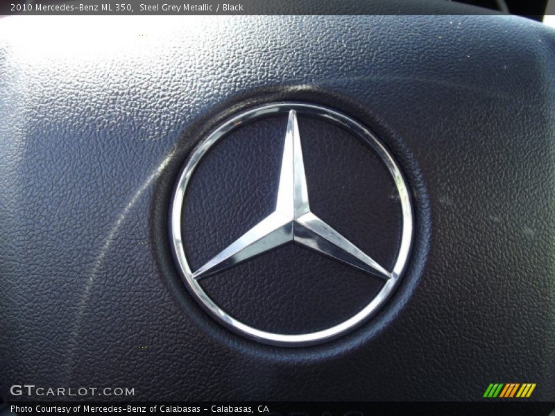 Steel Grey Metallic / Black 2010 Mercedes-Benz ML 350