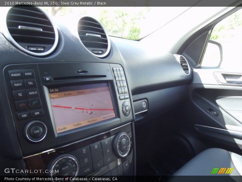 Steel Grey Metallic / Black 2010 Mercedes-Benz ML 350