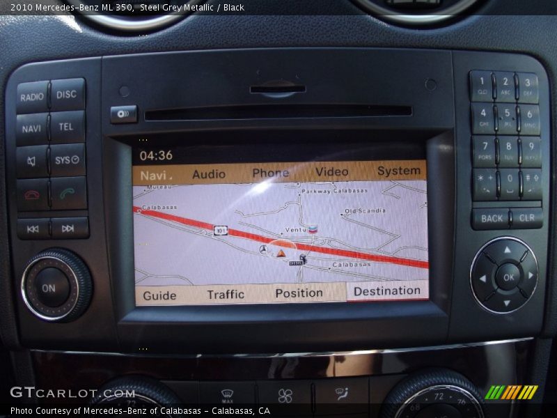 Steel Grey Metallic / Black 2010 Mercedes-Benz ML 350