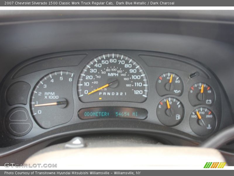 Dark Blue Metallic / Dark Charcoal 2007 Chevrolet Silverado 1500 Classic Work Truck Regular Cab