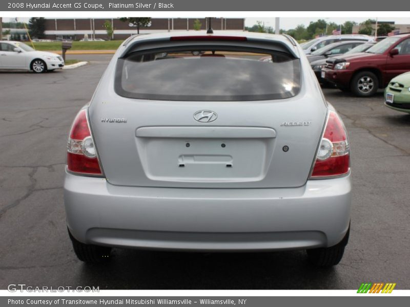 Platinum Silver / Black 2008 Hyundai Accent GS Coupe