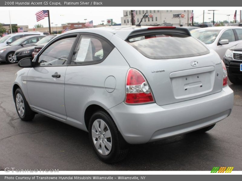 Platinum Silver / Black 2008 Hyundai Accent GS Coupe