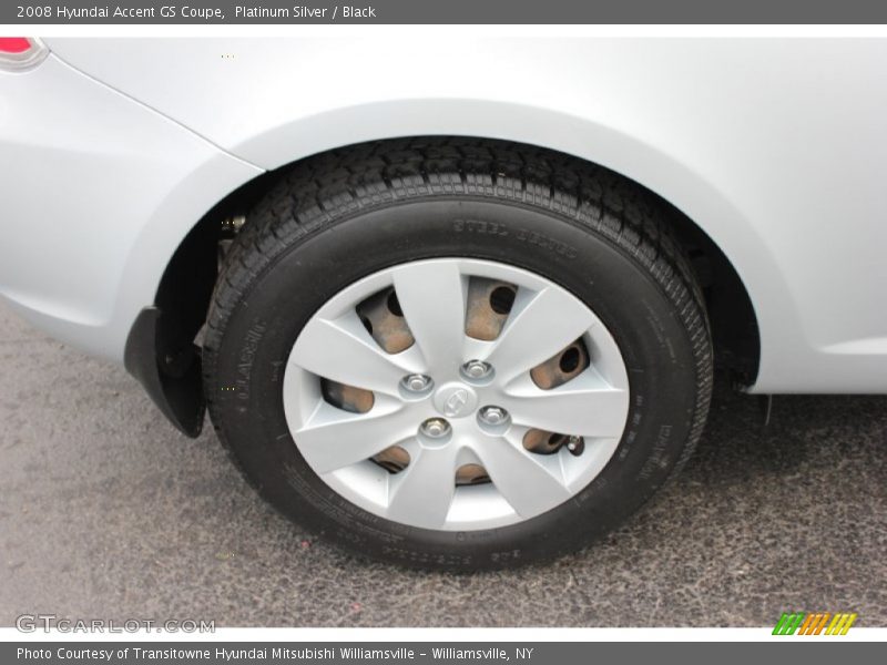 Platinum Silver / Black 2008 Hyundai Accent GS Coupe