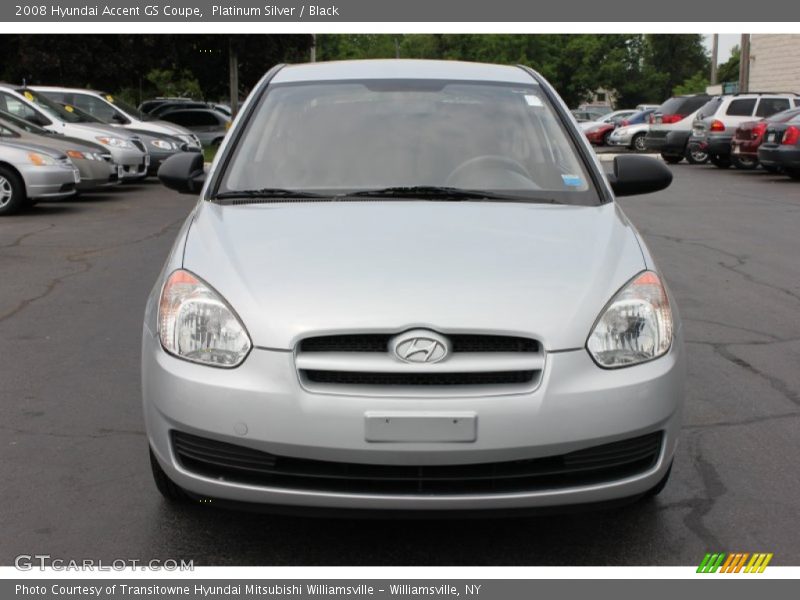 Platinum Silver / Black 2008 Hyundai Accent GS Coupe