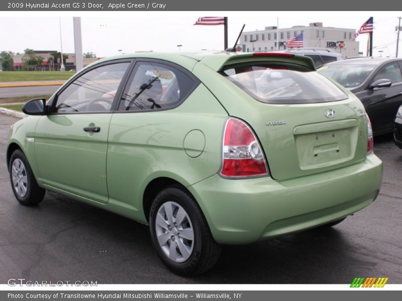 Apple Green / Gray 2009 Hyundai Accent GS 3 Door