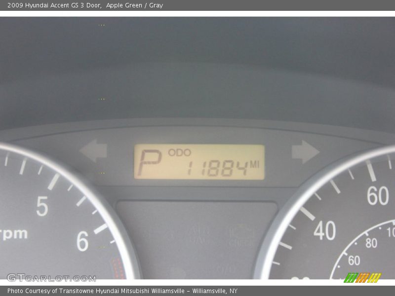 Apple Green / Gray 2009 Hyundai Accent GS 3 Door