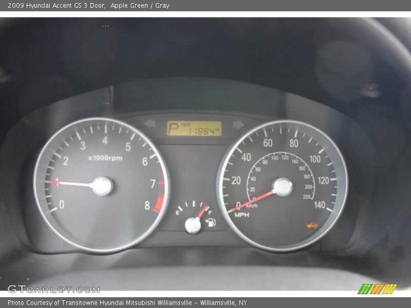 Apple Green / Gray 2009 Hyundai Accent GS 3 Door