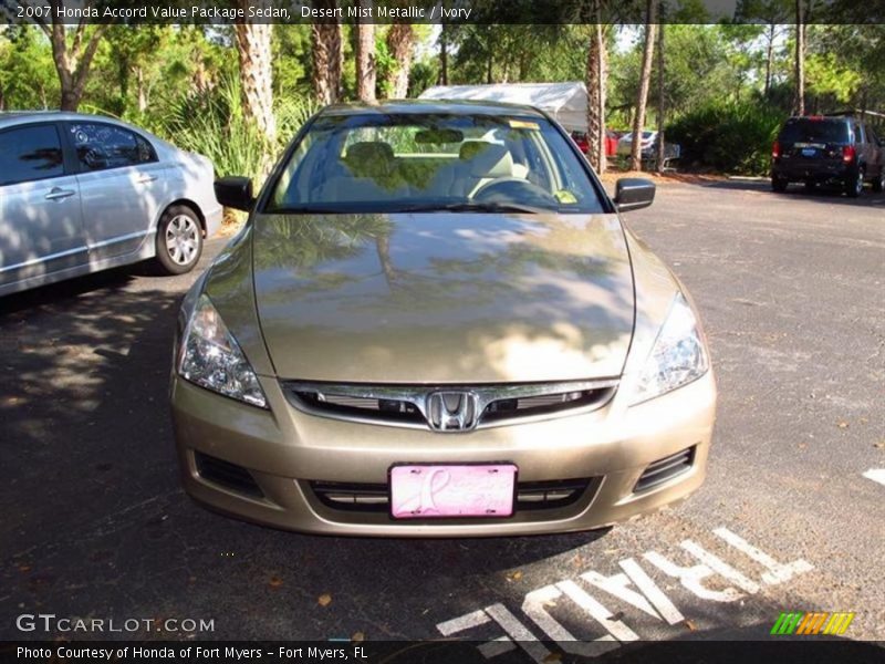 Desert Mist Metallic / Ivory 2007 Honda Accord Value Package Sedan