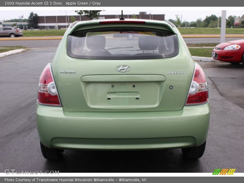 Apple Green / Gray 2009 Hyundai Accent GS 3 Door