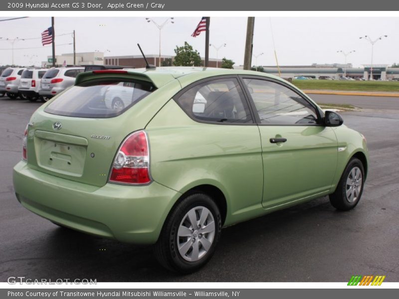 Apple Green / Gray 2009 Hyundai Accent GS 3 Door