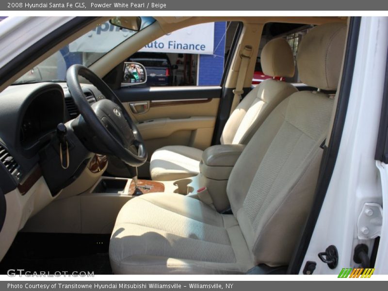 Powder White Pearl / Beige 2008 Hyundai Santa Fe GLS