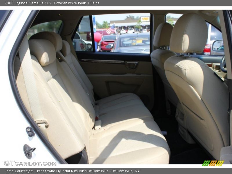 Powder White Pearl / Beige 2008 Hyundai Santa Fe GLS